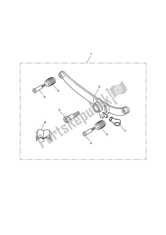 All parts for the Rocker Gear Lever Kit, Chrome of the Triumph America Carburettor 790 2002 - 2007